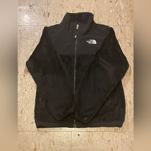 The north face jacket Girls Large (14/16) Black Fleece Full Zip Sweater